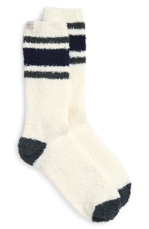 Barefoot Dreams Cozychic Multi Color Tube Socks In Deep Juniper Multi