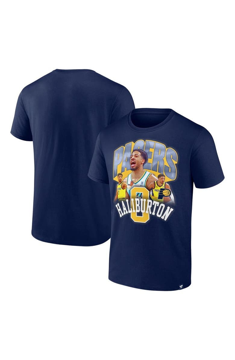 FANATICS Men's Fanatics Tyrese Haliburton Navy Indiana Pacers Notorious 4.0 T-Shirt, Alternate, color, Navy
