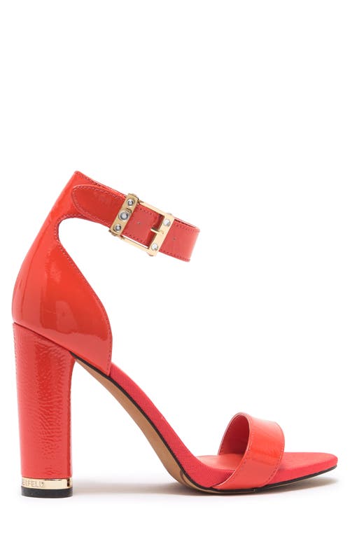 Karl Lagerfeld Paris Ceris Ankle Strap Sandal In Fiery Orange
