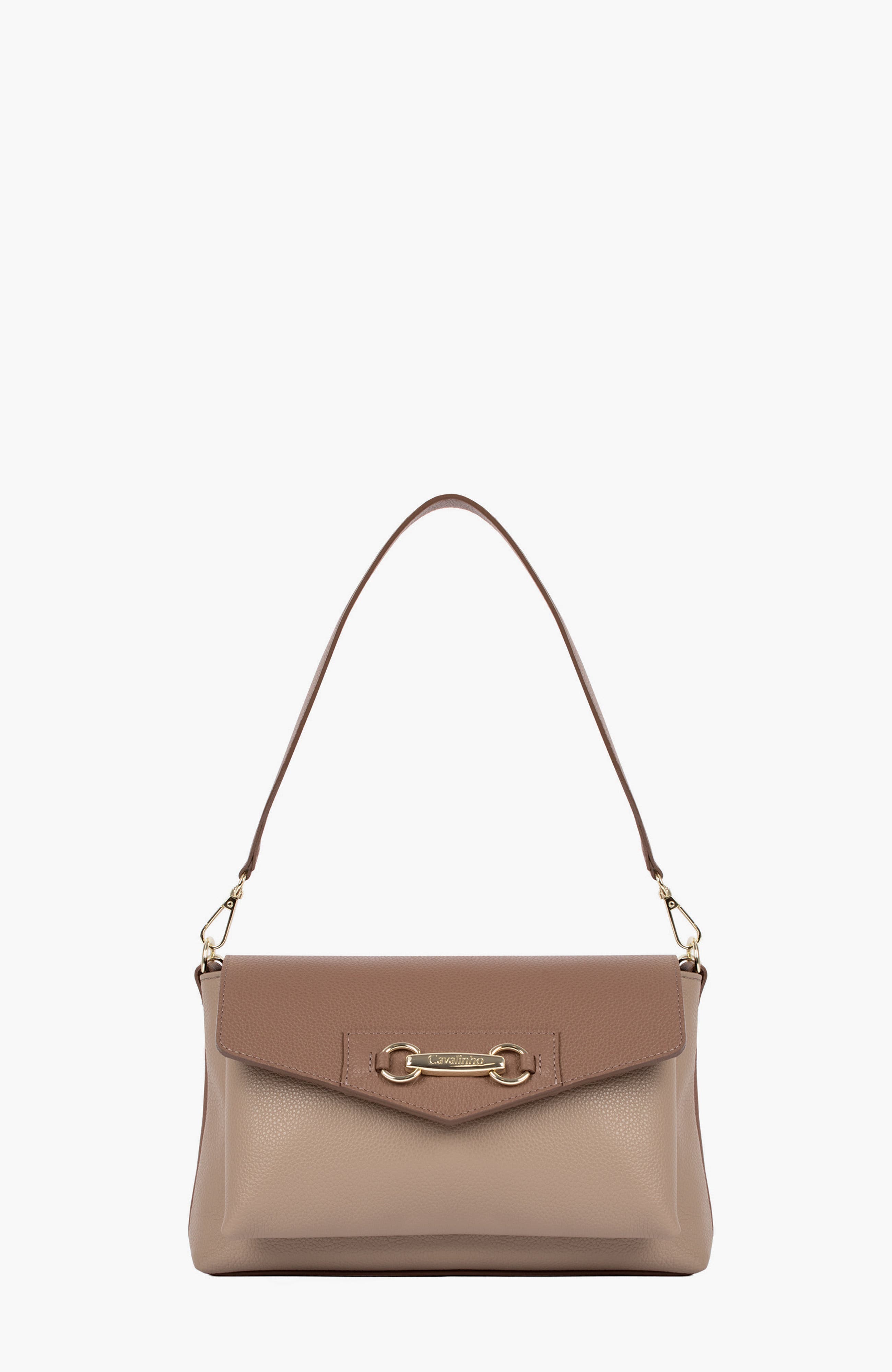 Signature CV By Cavalinho Leather Handbag 546, Main, color, Sand / Beige
