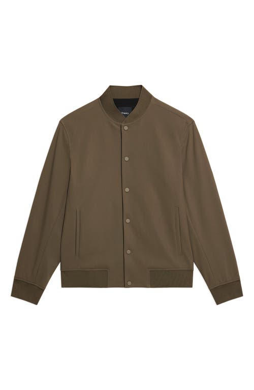Theory Murphy Bomber Jacket In Precision Ponte In Brown