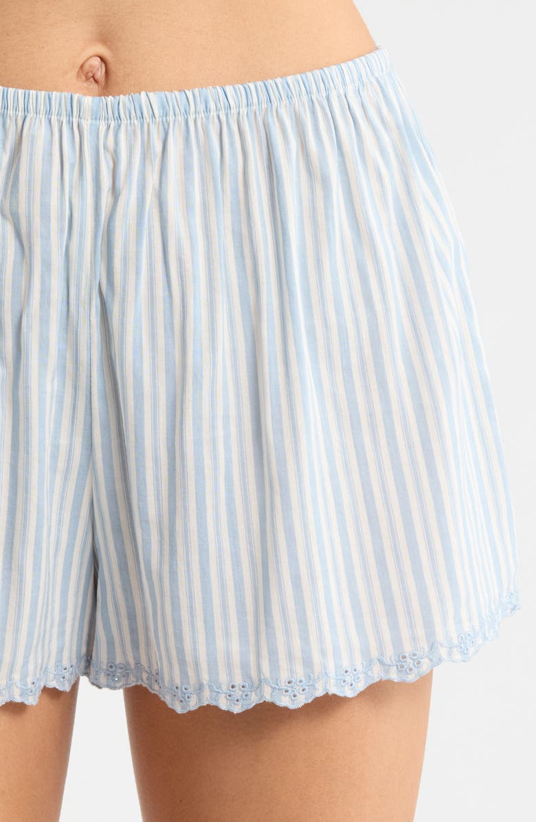 Reformation Hazel Short Pajamas, Alternate, color, Calamari Stripe