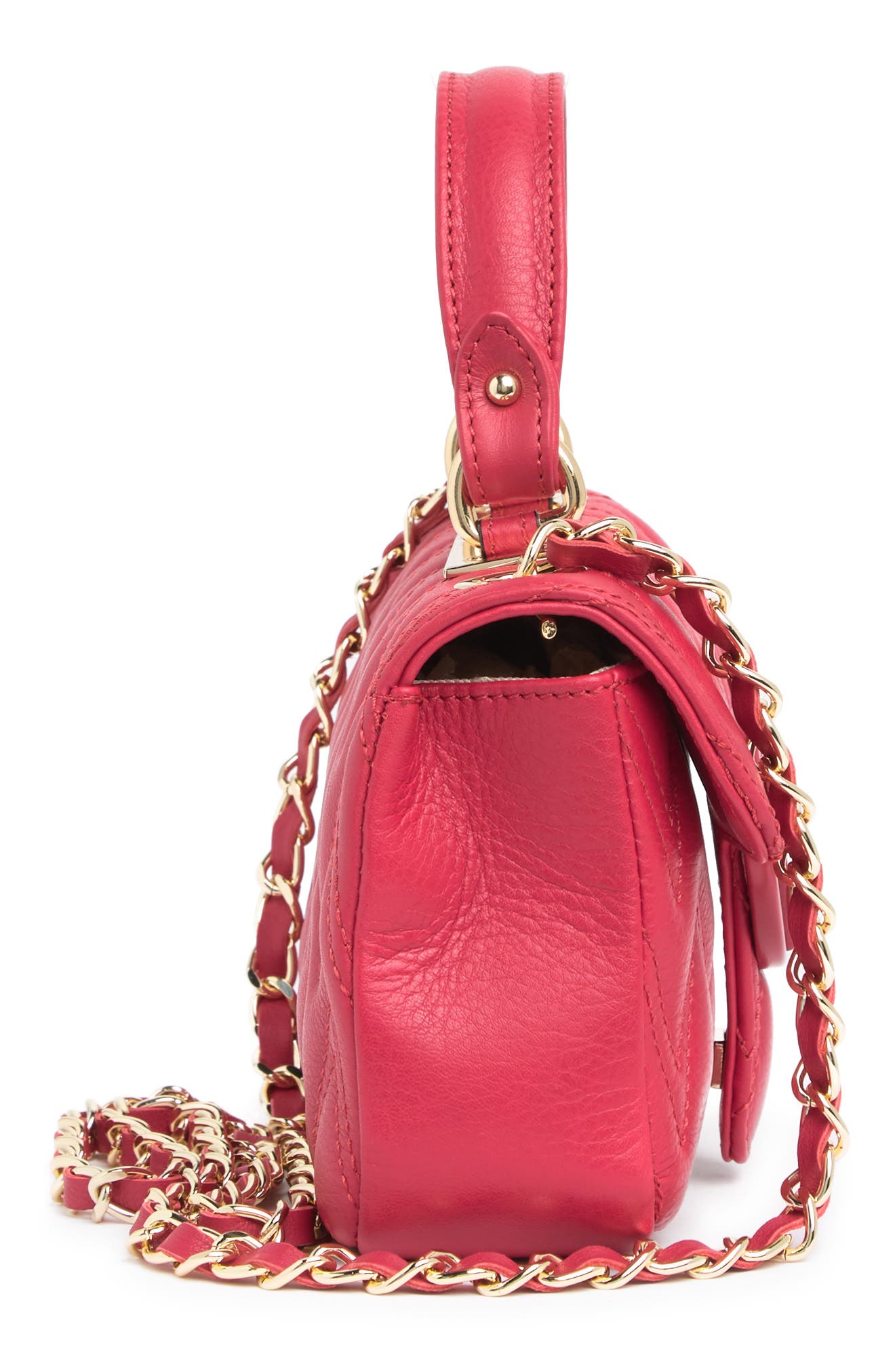 Poisson Plate Top Handle Crossbody Bag, Alternate, color, LIPSTICK RED