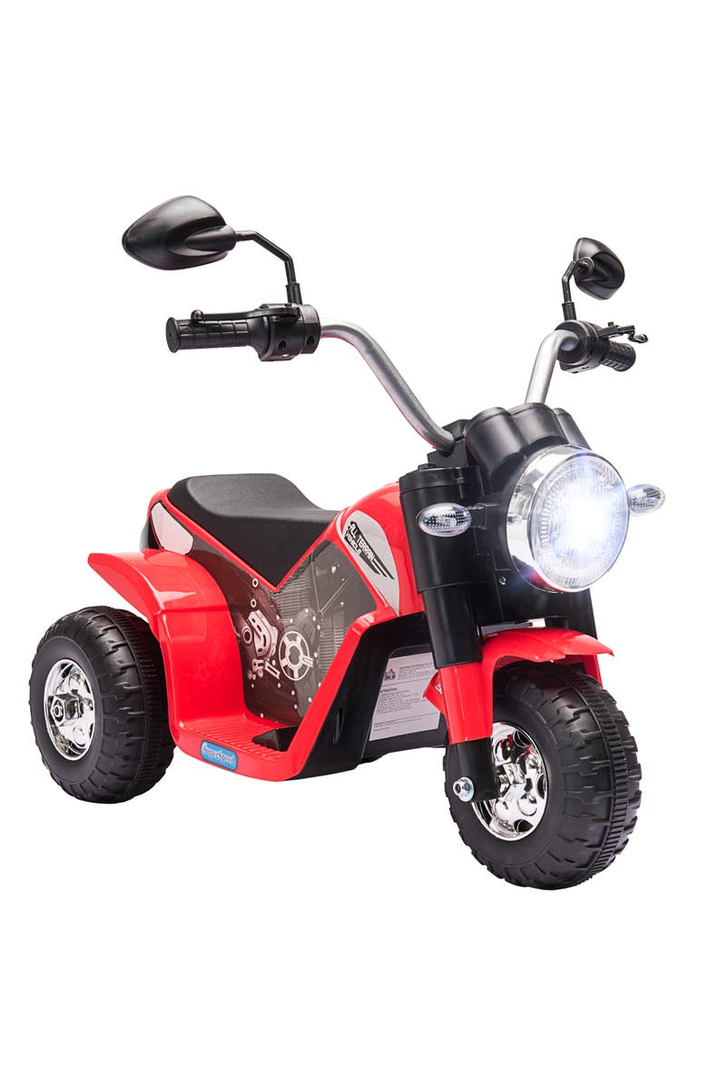 Aosom Kids Electric Dirt Bike, 6V, 3-Wheel, Horn, Headlights, Realistic Sounds, Main, color,