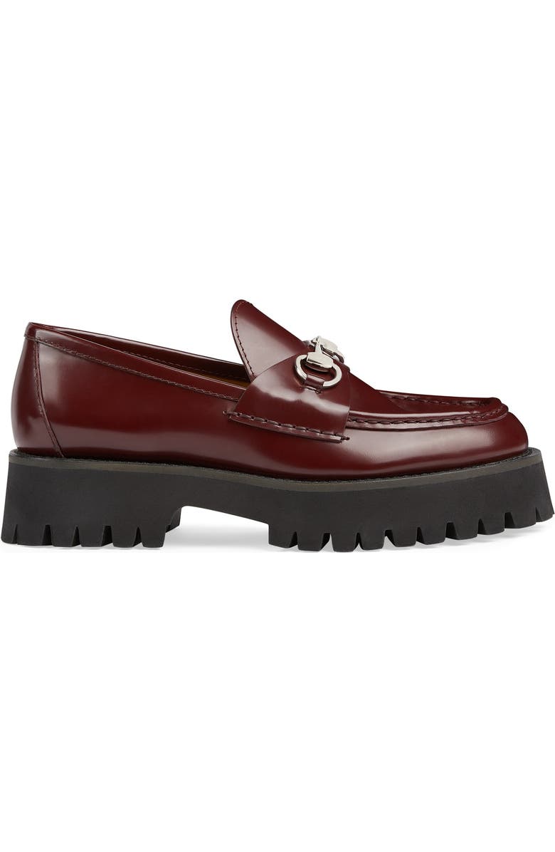Gucci Sylke Horsebit Platform Loafer, Alternate, color, Vintage Bordeaux