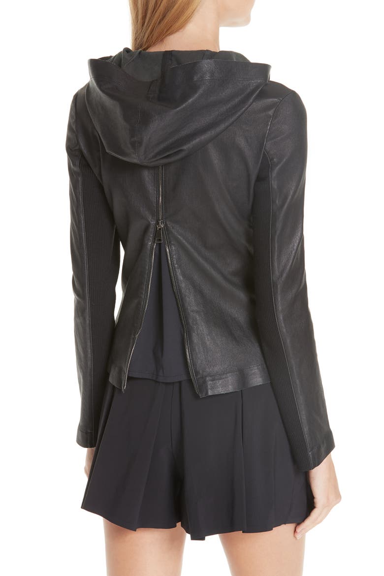 Passion Leather Jacket, Alternate, color, BLACK