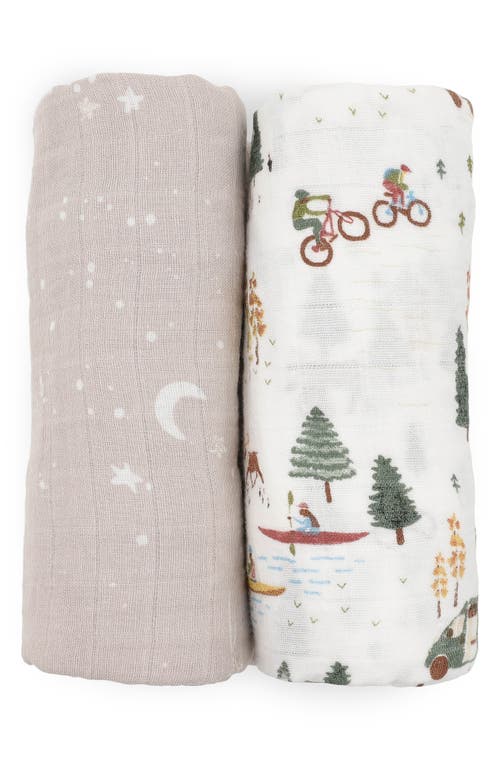 Little Unicorn 2-pack Organic Cotton Muslin Swaddle Blanket In Multi