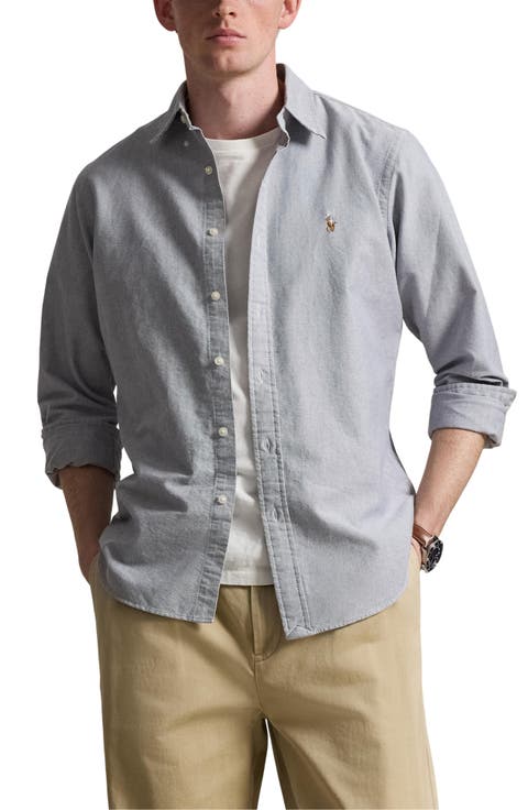 The Iconic Solid Cotton Button-Down Oxford Shirt