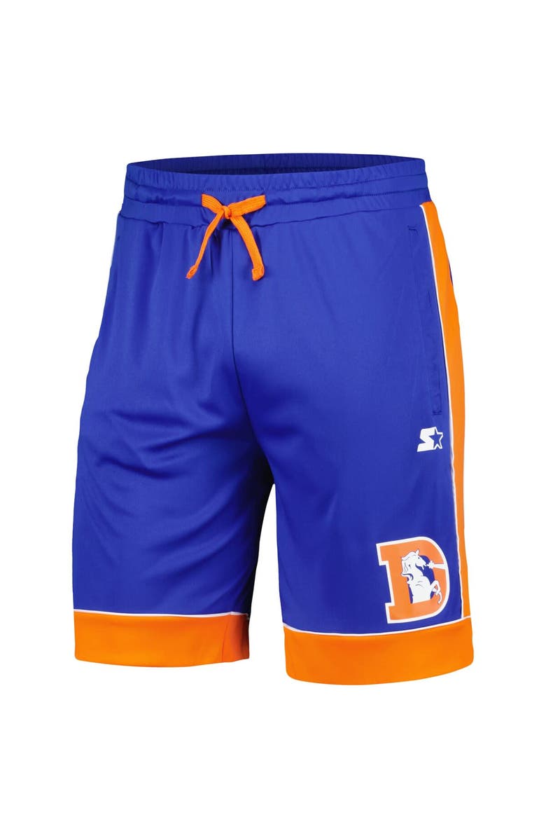 STARTER Men's Starter Royal/Orange Denver Broncos Vintage Fan Favorite Shorts, Alternate, color,