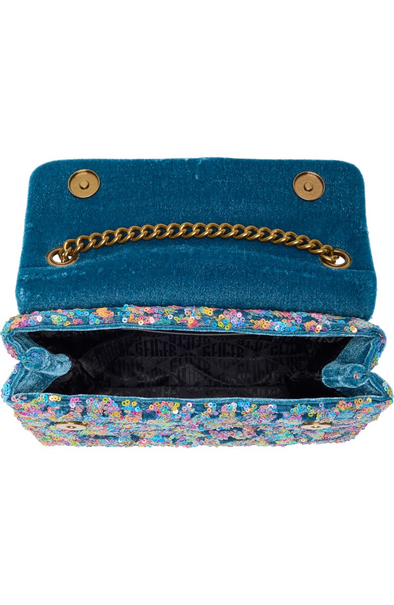 Kurt Geiger London Medium Brixton Sequins Shoulder Bag, Alternate, color, Blue Multi