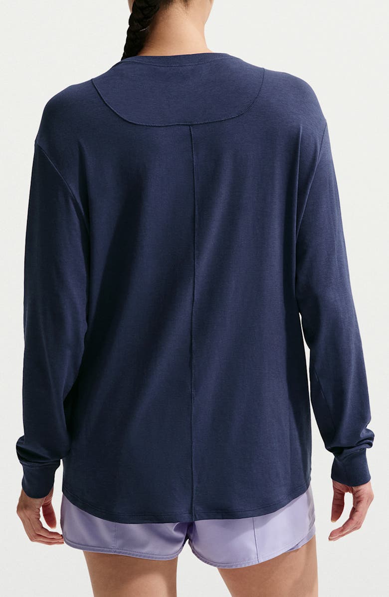 Nike One Relaxed Dri-FIT Top, Alternate, color, 411 Midnight Navy/White