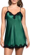 In Bloom by Jonquil Josie Lace Trim Stretch Satin Chemise