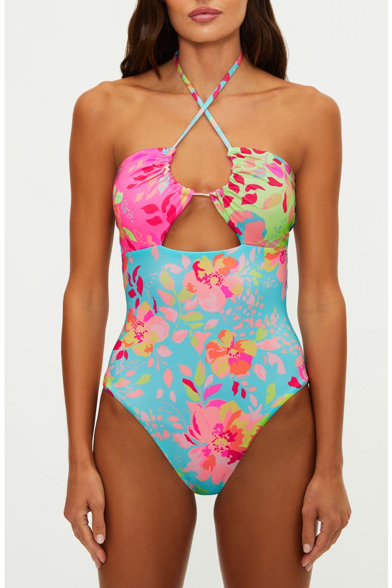 Phoenix One-Piece Swimsuit, Main, color, BLOOM LAGOON