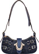 True Religion Multi-Strap Denim Shoulder Bag