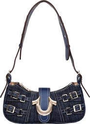 True Religion Multi-Strap Denim Shoulder Bag