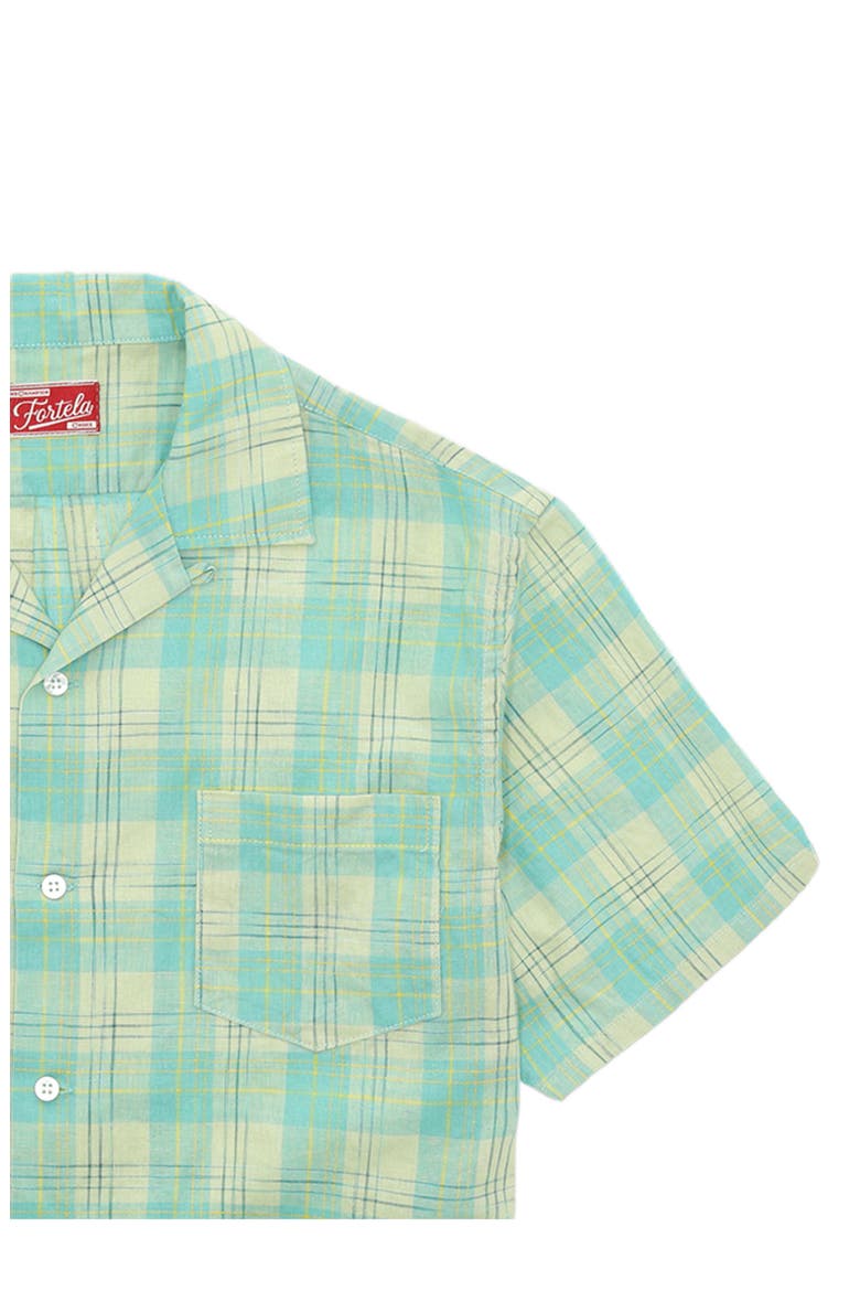 Strike Bowling Cotton Check Shirt, Alternate, color, ACQUAMARINE