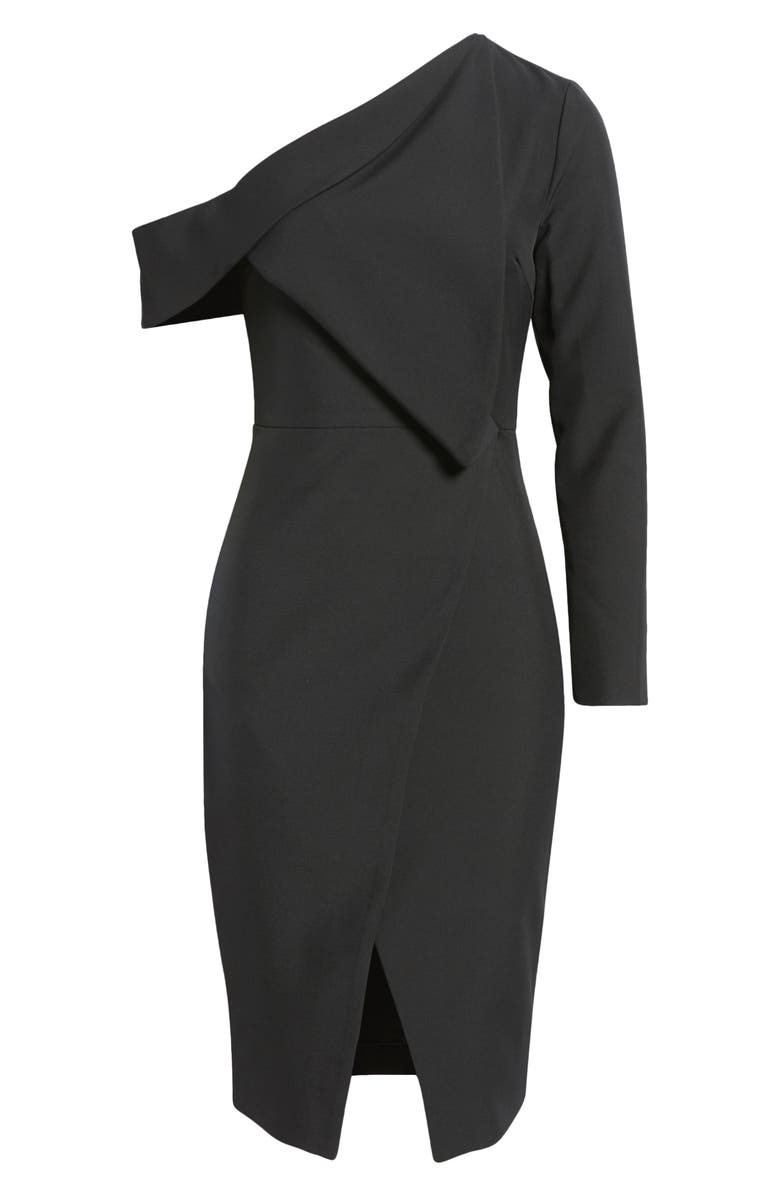 Lavish Alice Folded Detail One Shoulder Cocktail Dress, Alternate, color,