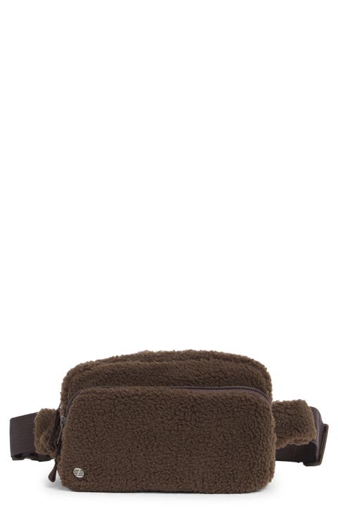 Faux Shearling Belt Bag