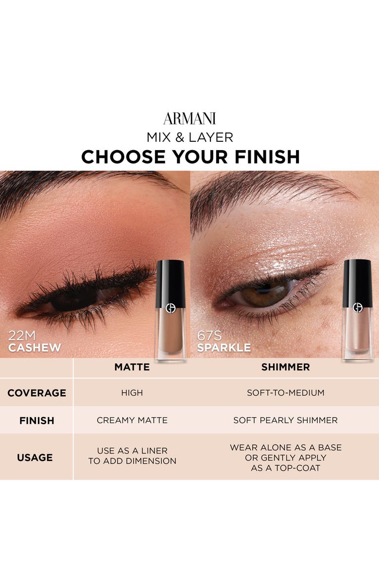 ARMANI beauty Eye Tint Long-Lasting Liquid Eyeshadow, Alternate, color, 99M Ebony