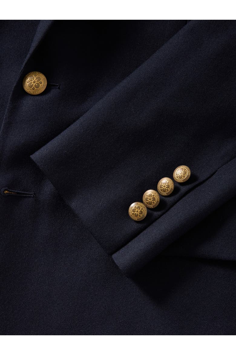 Booth Single Breasted Brushed Wool Blazer, Alternate, color, Navy
