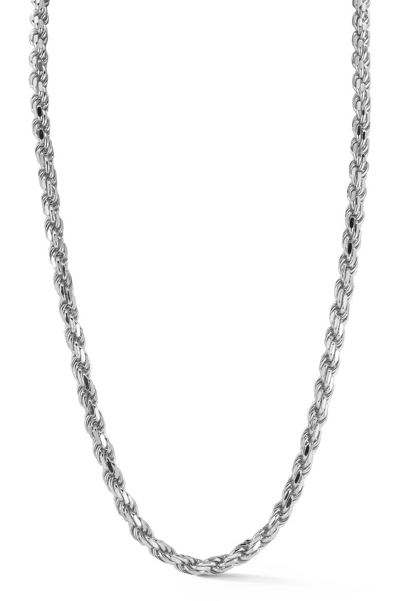 5mm Rope Chain Necklace, Main, color, SILVER