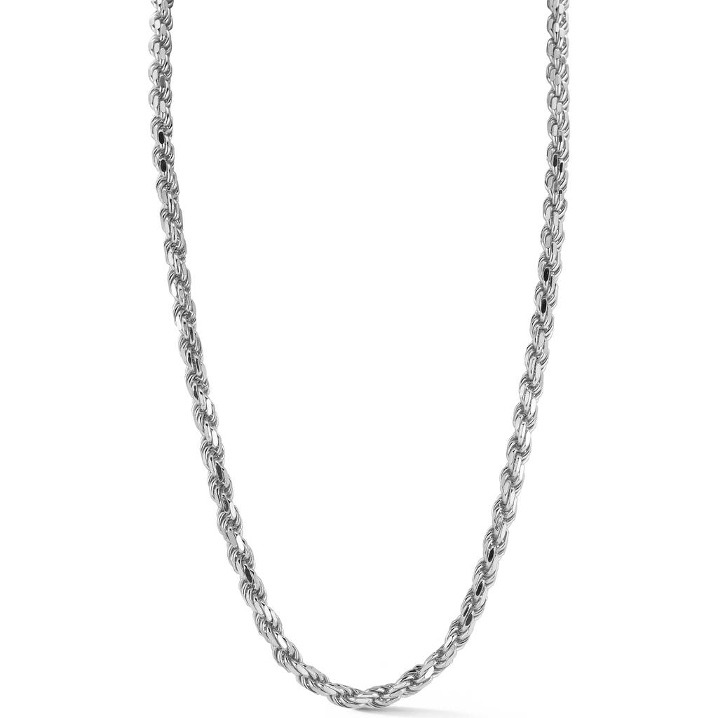 Yield Of Men 5mm Rope Chain Necklace In Silver