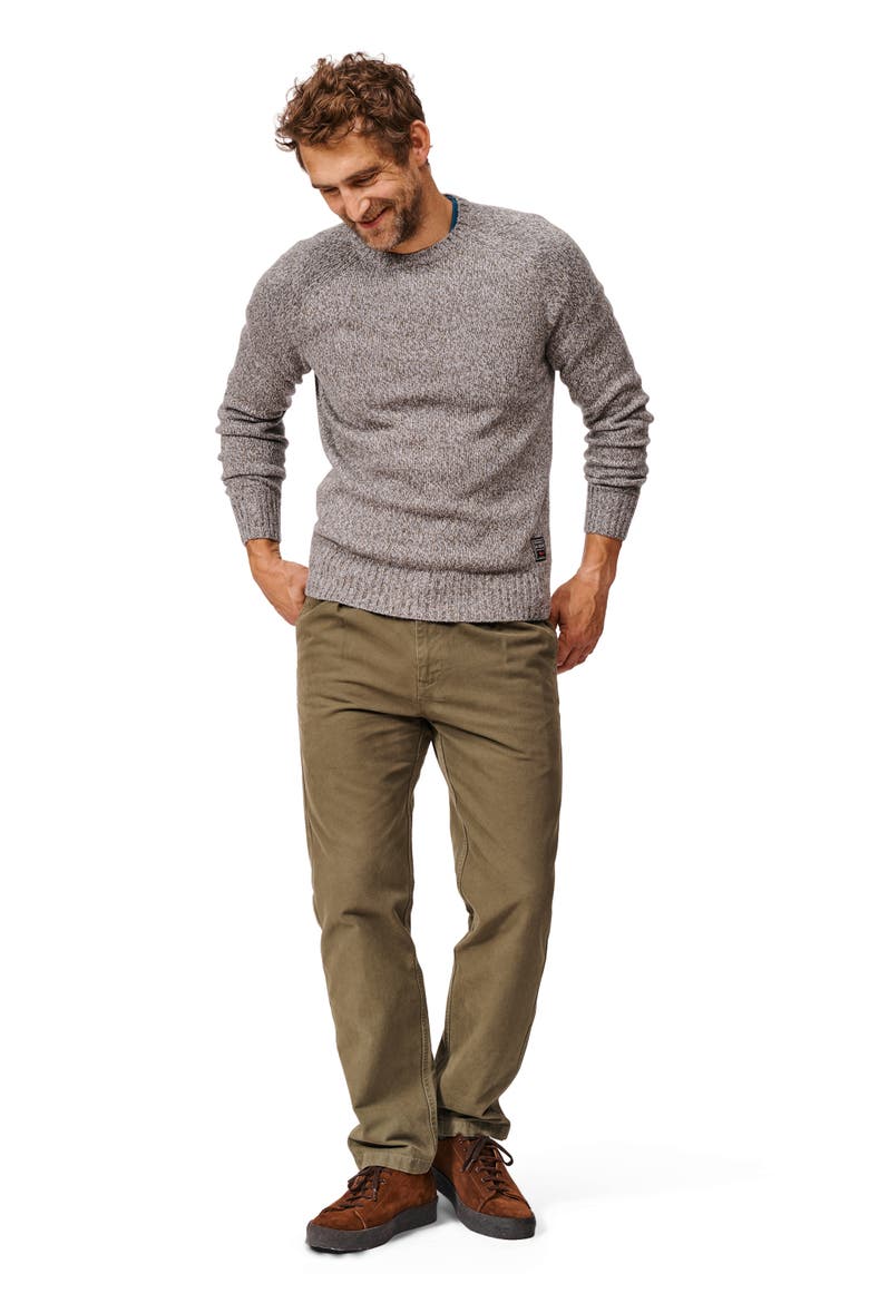 Riply Twist Crew Neck Sweater, Alternate, color, Khaki Twist