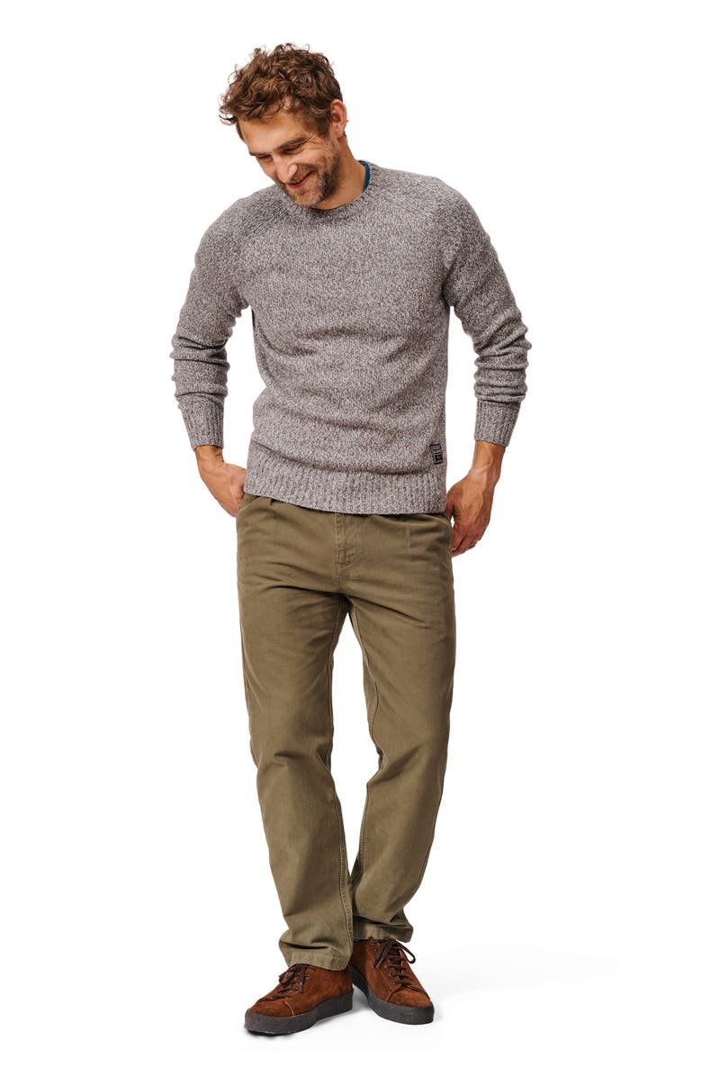 Aubin Riply Twist Crew Neck Sweater, Alternate, color, Khaki Twist