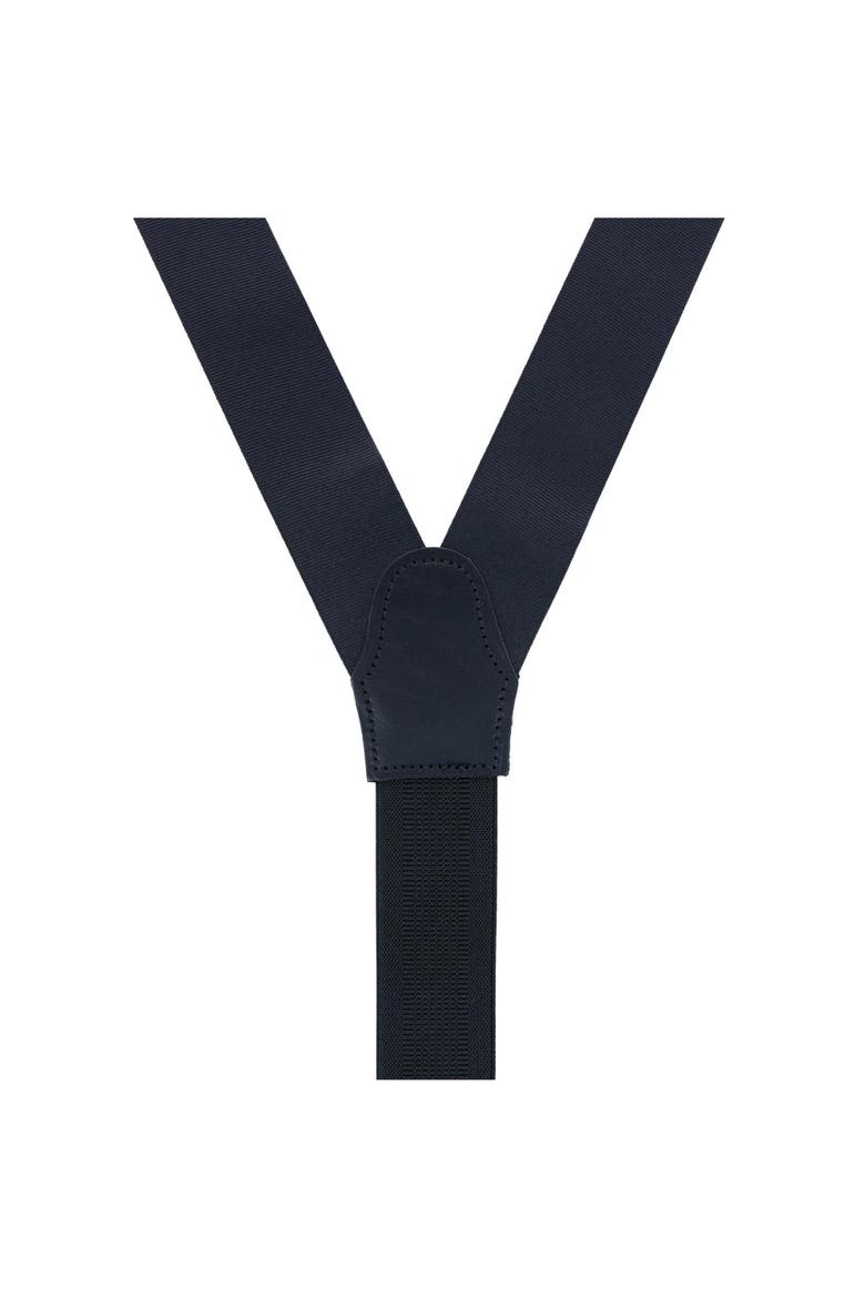 Big & Tall Phoenix Grosgrain Non Stretch Ribbon Button End Suspenders, Alternate, color, Black