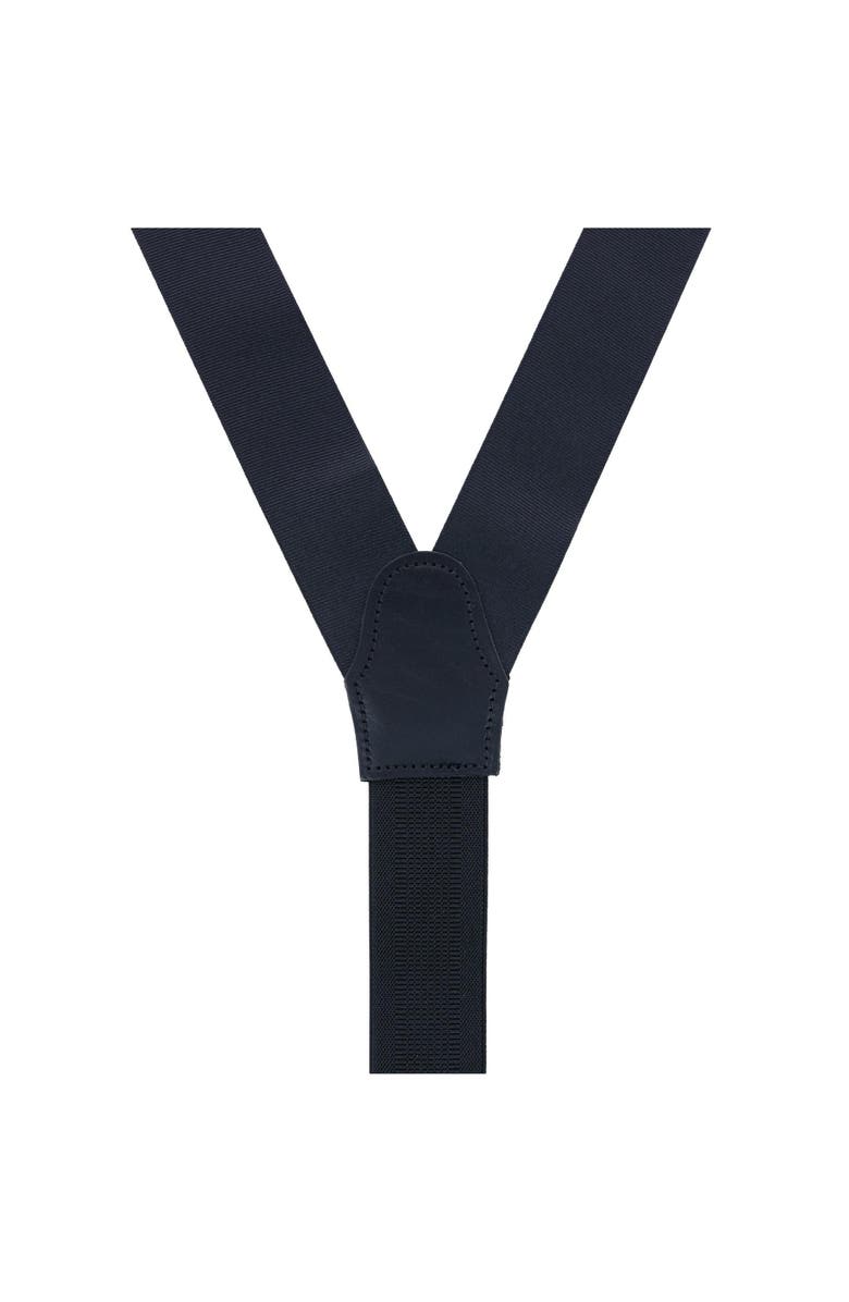 Trafalgar Phoenix 38mm Grosgrain Non Stretch Ribbon Button End Suspenders, Alternate, color, Black