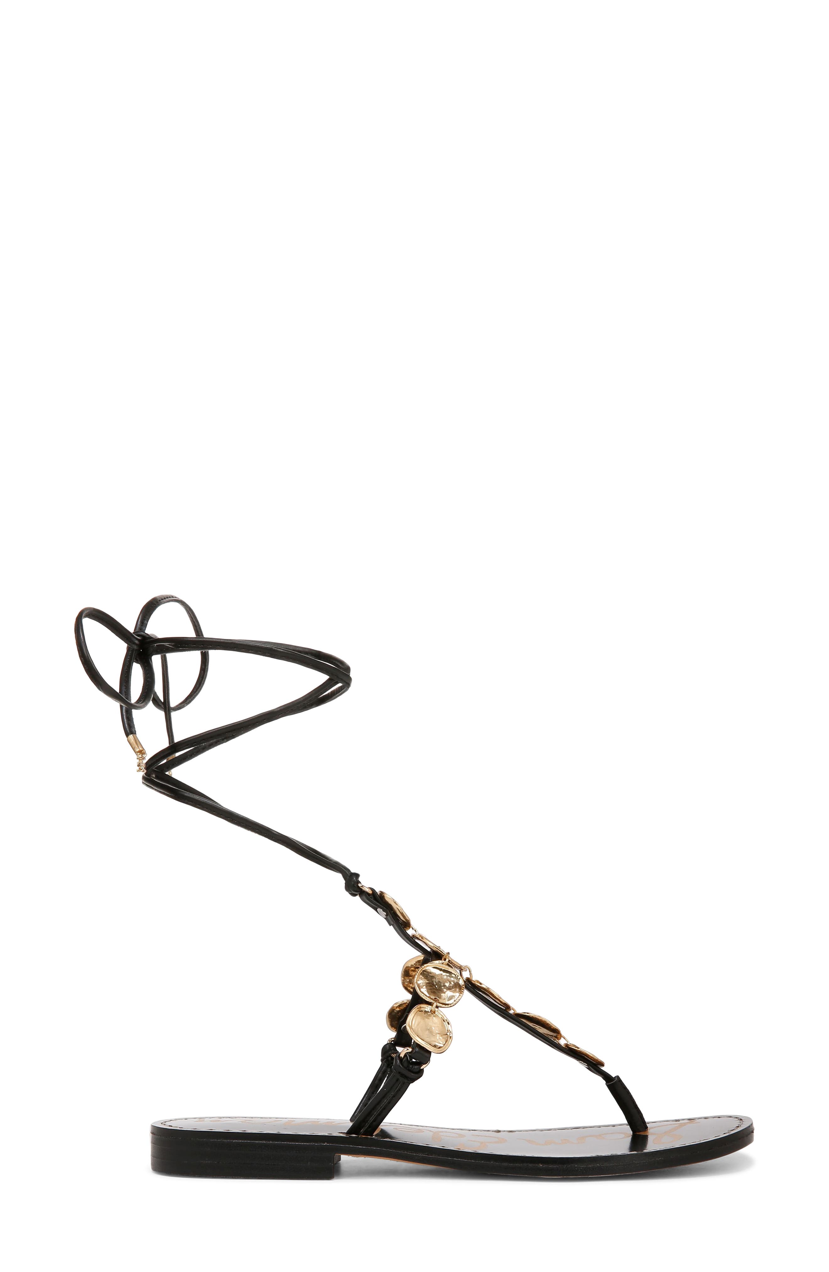 Sam Edelman Deirdre Ankle Wrap Sandal, Alternate, color, Black