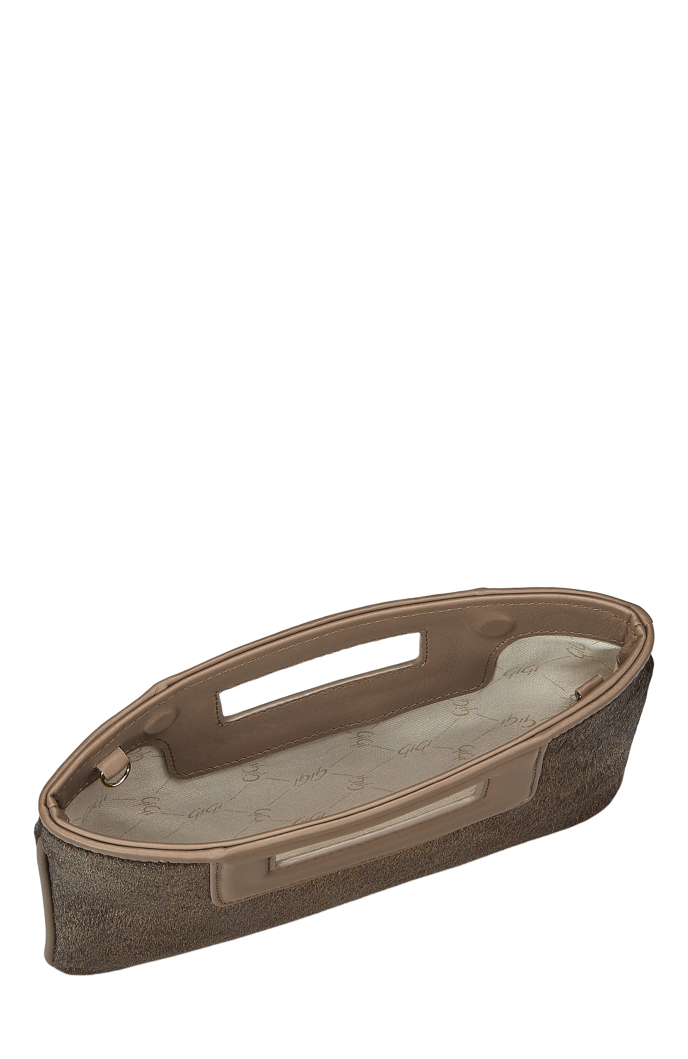 GiGi New York WILLA CLUTCH, Alternate, color, Gold Haircalf