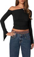 EDIKTED Stacie Ruched One-Shoulder Top