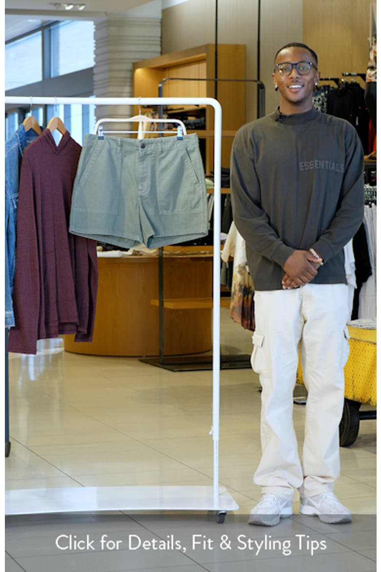 Fatigue Garment Dyed Cotton Twill Shorts video