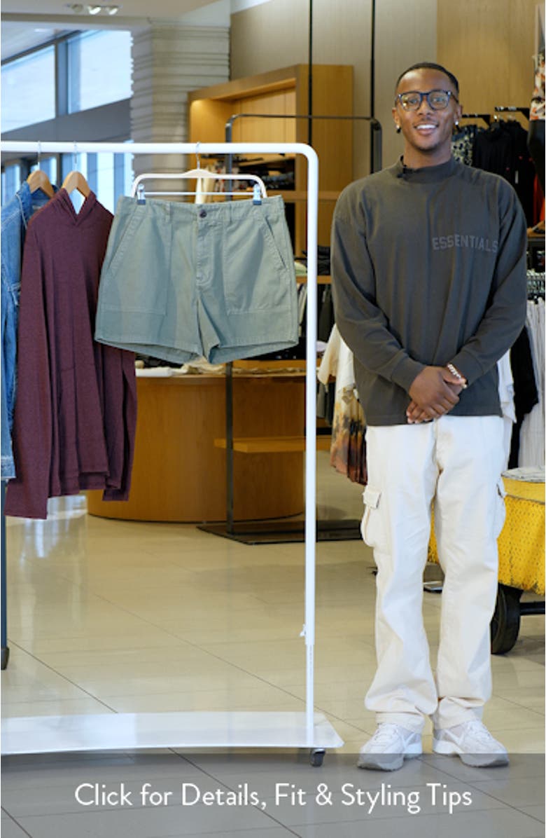 Fatigue Garment Dyed Cotton Twill Shorts, sales video thumbnail