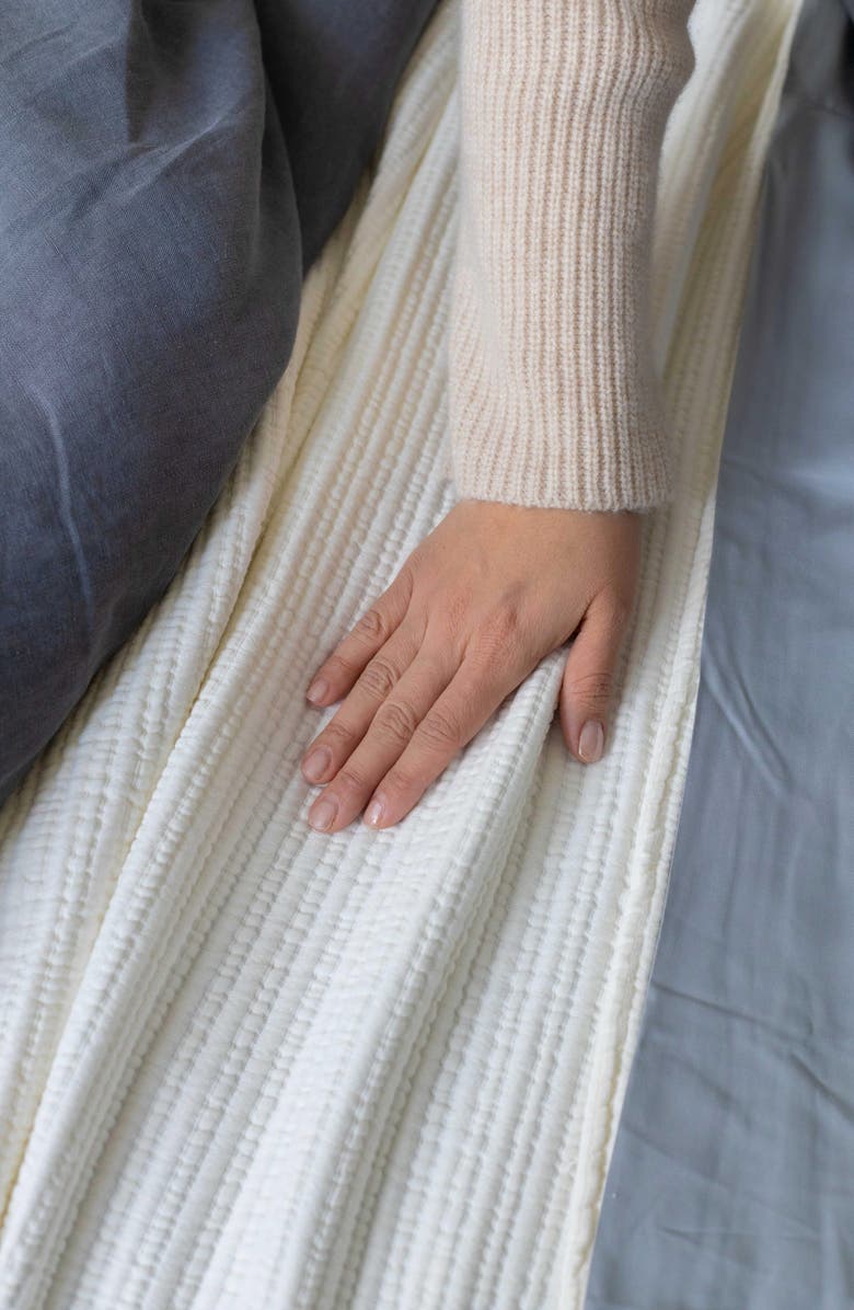 Pom Pom at Home Chatham Matelassé Blanket, Alternate, color, White