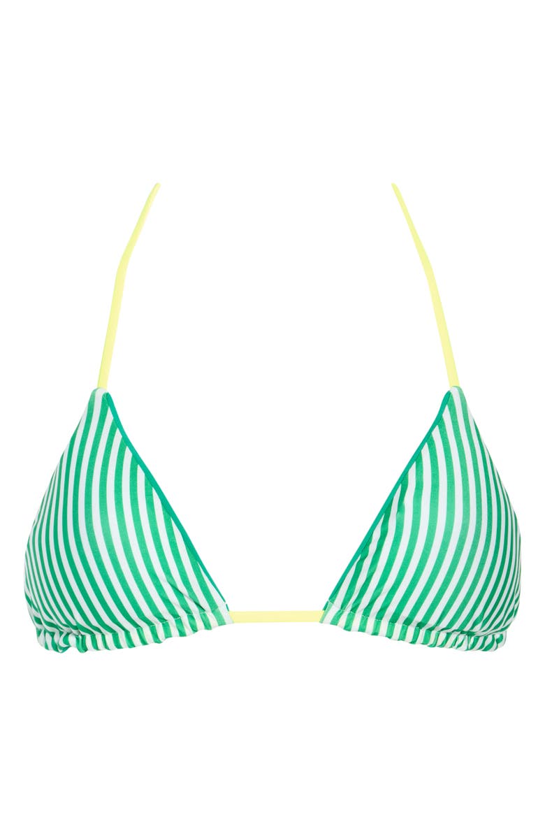 Maaji Balmy Reversible Triangle Bikini Top, Alternate, color, Green