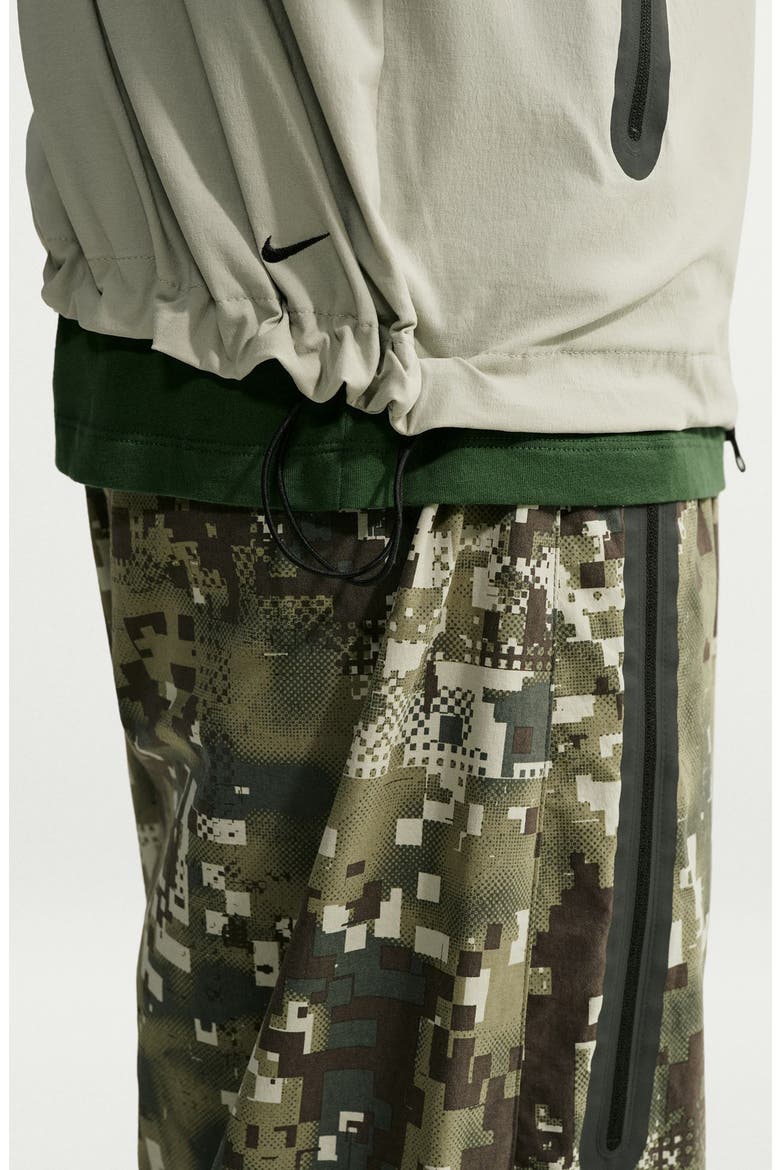 Dri-FIT Oversize Stretch Nylon Hooded Windrunner Jacket, Alternate, color, SPRUCE FOG/ BARELY VOLT