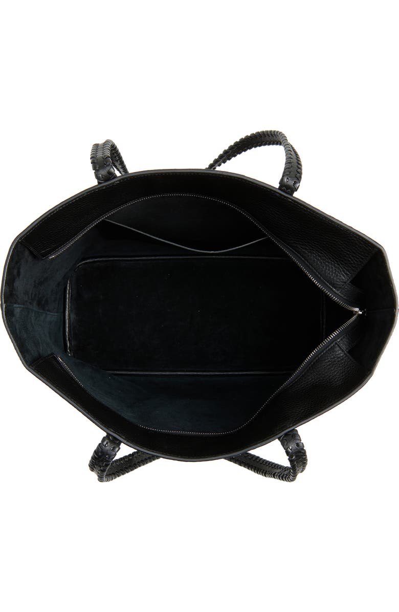 Valentino Garavani Nellcôte Leather Shopper, Alternate, color, Nero