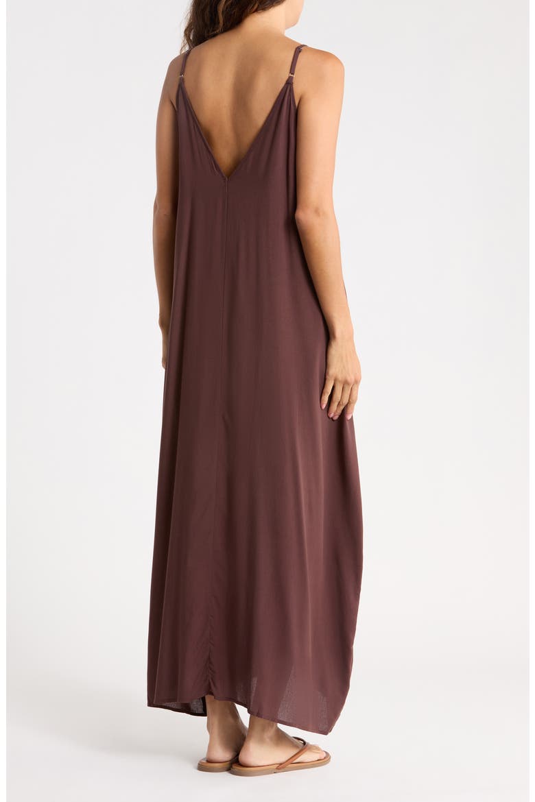 Maxi Cover-Up Dress, Alternate, color, CHOCOLATE