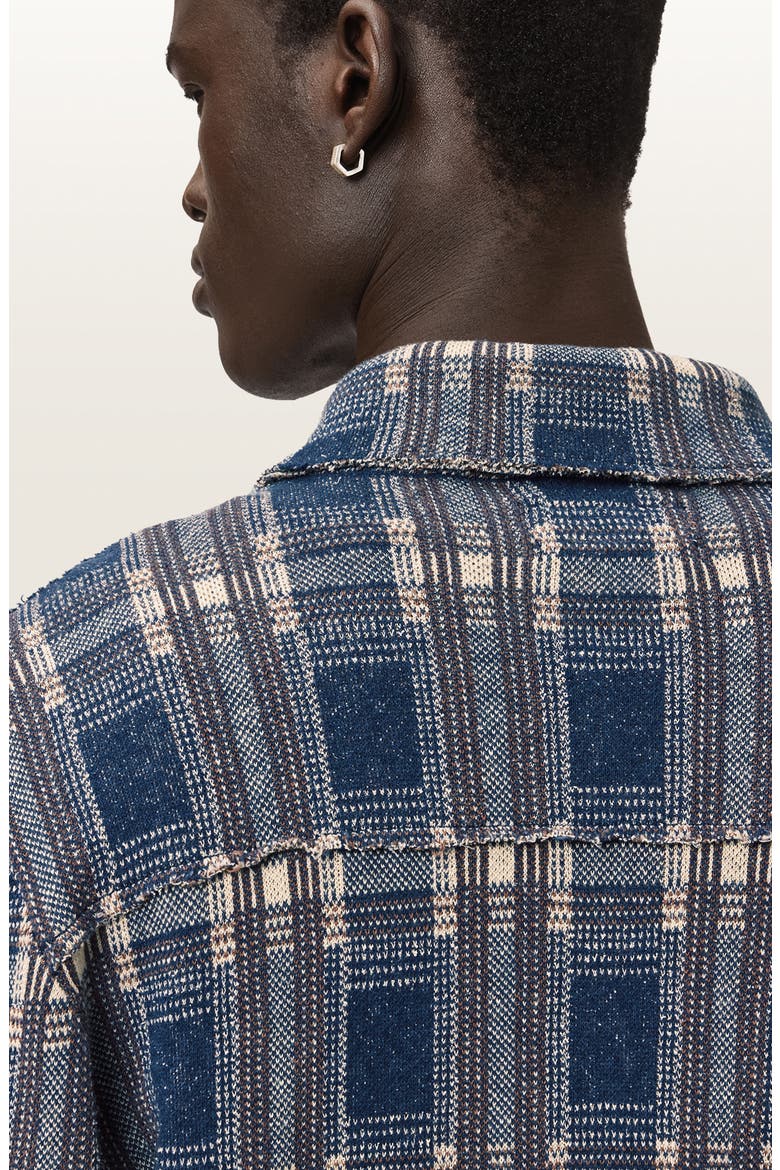 Solmar Knitted Check Cardigan, Alternate, color, MOONSTONE BLUE