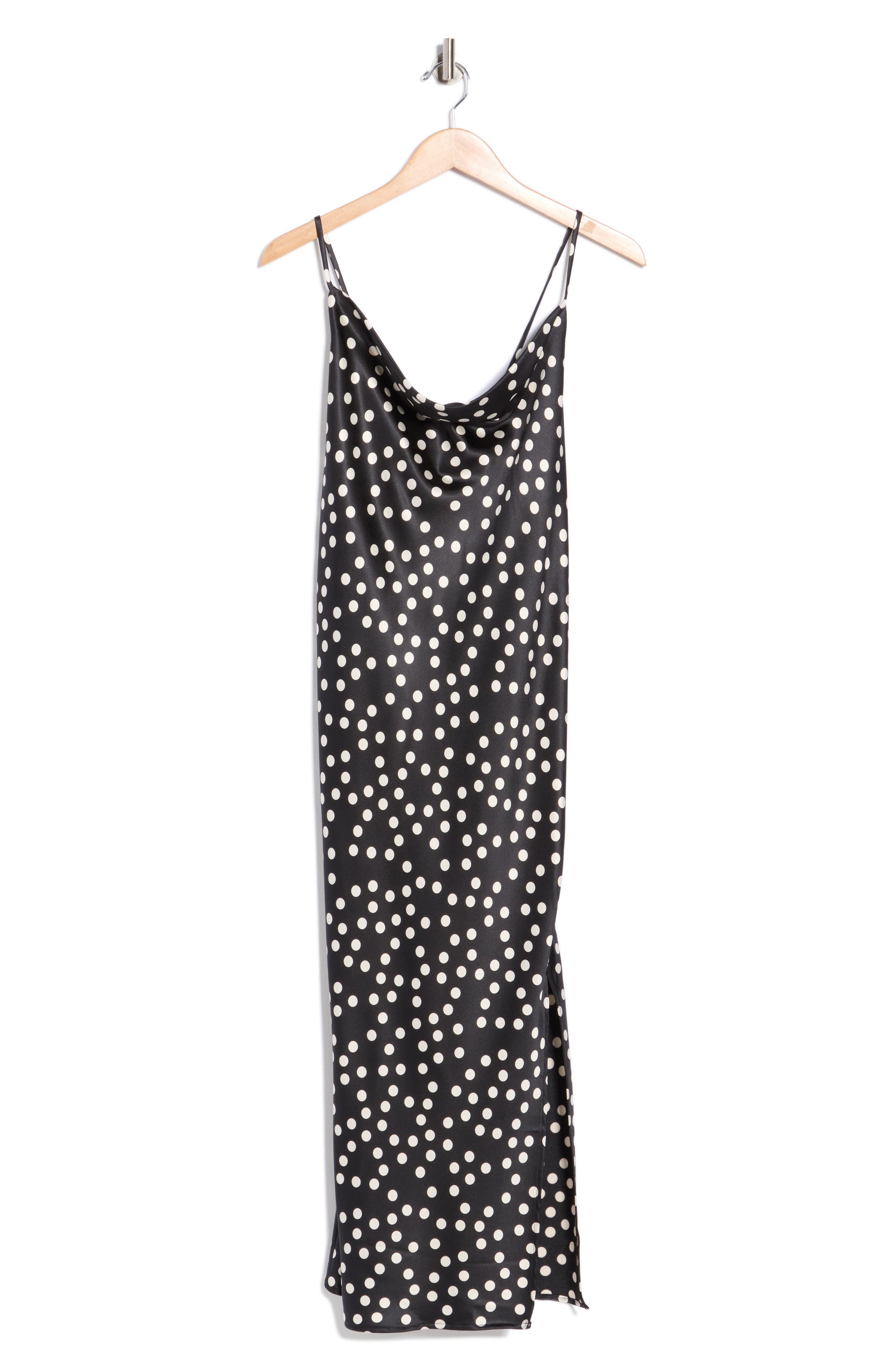 Renee C Polka Dot Satin Slipdress