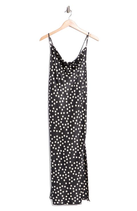 Polka Dot Satin Slipdress (Plus)