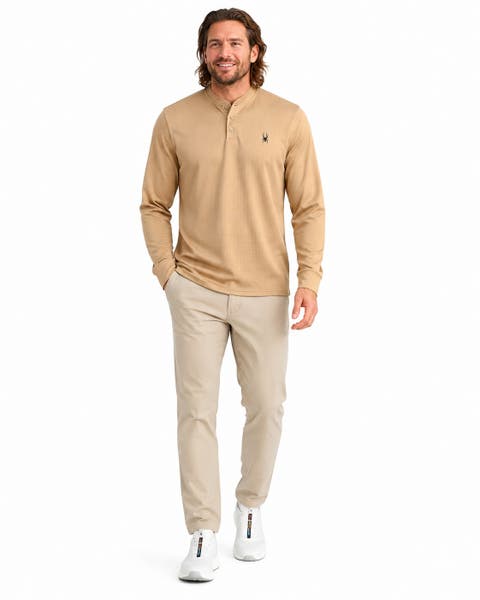 Men Long Sleeve Thermal Henley