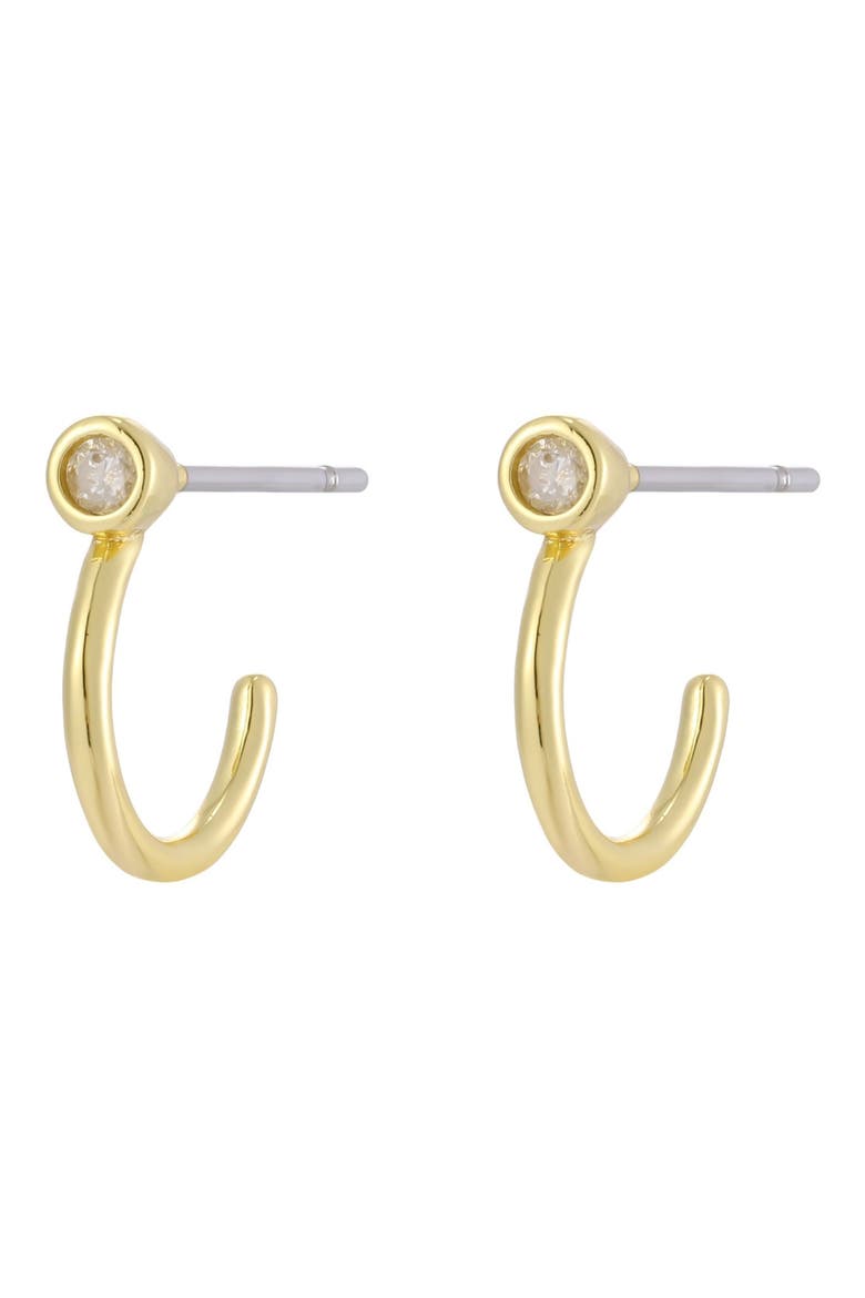 Crystal Wrap Around Hoop Earrings, Alternate, color, GOLD