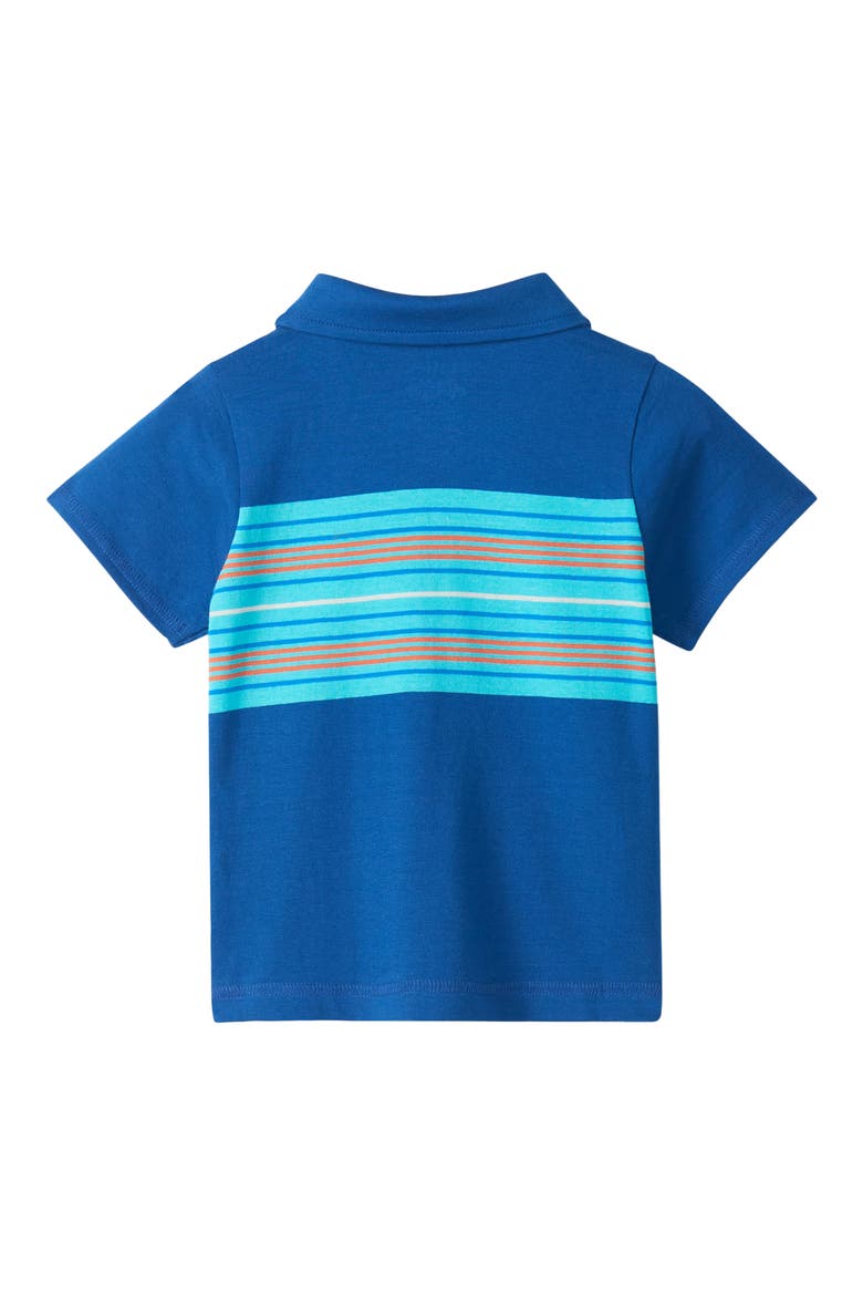 Kids' Limoges Stripe Peached Cotton Polo, Alternate, color, LIMOGES