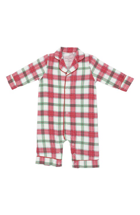 Plaid Long Sleeve Romper