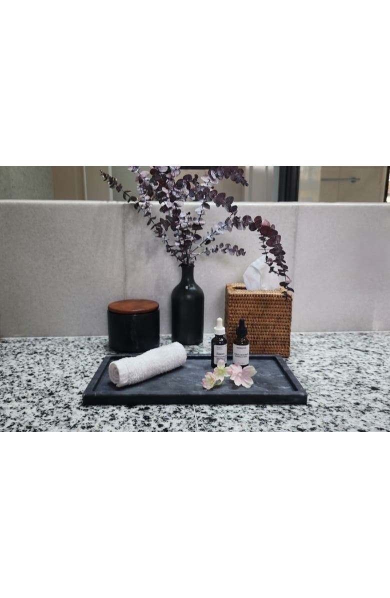Artifacts Trading Company<sup>™</sup> Artifacts Trading Company Rectangular Marble Tray, Alternate, color, Black Matte