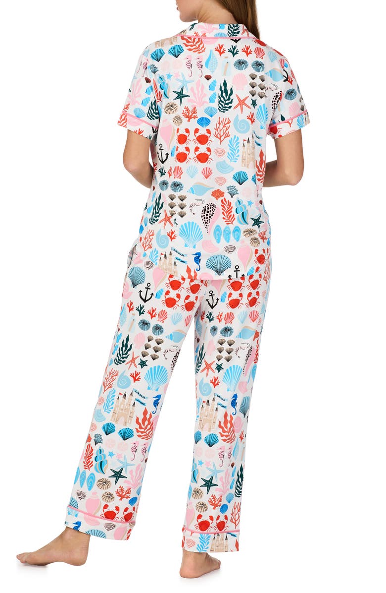 Kate Spade New York print crop pajamas, Alternate, color, White Multi