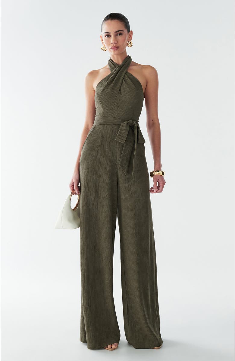 BWLDR Amber Jumpsuit, Main, color, Dark Olive